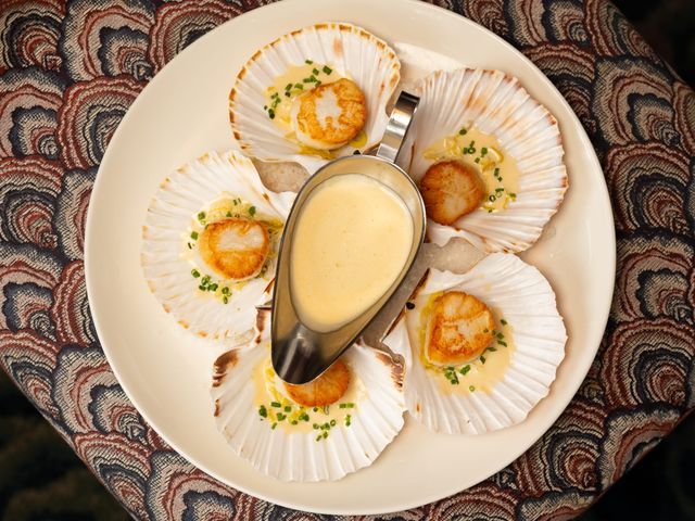 La Lorraine Noix de Saint-Jacques de Normandie en coquille au Champagne